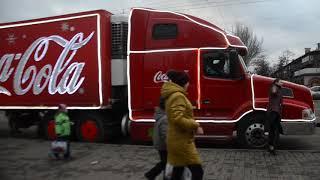 Праздничный фургон Coca-Cola в Запорожье