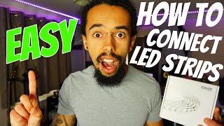 How To Connect Two LED Strips Together EASY (WITHOUT Soldering OR Extra Wires)