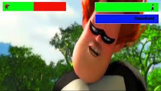 Mr. Incredible vs. Syndrome & Omindroid v.9 with healthbars