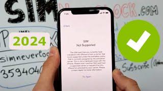 2024 Sim Not Supported SOLUTION & How to Unlock iPhone from Carrier - USE ANY SIM CARD!