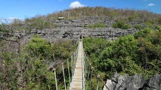 Hike over suspension bridge in Ankarana Nationalpark