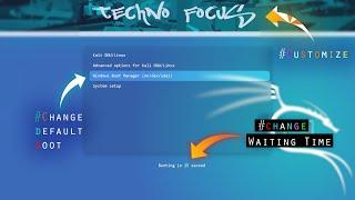 Change default boot order from Kali Linux to Windows and waiting time, customize boot menu ️