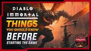 Things you Should Know Before Starting - Diablo Immortal (Beginner/Starter Guide) No Spoilers