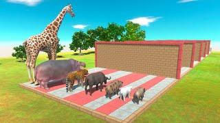 Animals of Different Sizes in a Block Race - Animal Revolt Battle Simulator