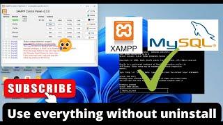 MySql shutdown unexpectedly in Xampp || How To Use Xampp Server without uninstalling MySql Server