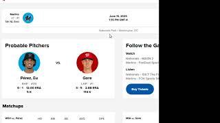 6월15일 MLB분석 - 비야 올거면 더 오던가