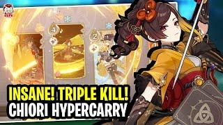 TRIPLE KILL! Chiori Hypercarry OTK (if opponent didn't quit) | Genshin TCG