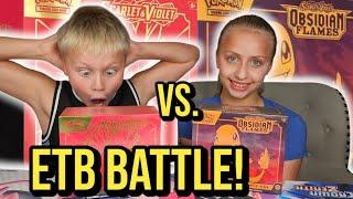 Opening Pokémon ETBs | S&V vs. OBSIDIAN! [A PokeTwins Pack Battle]