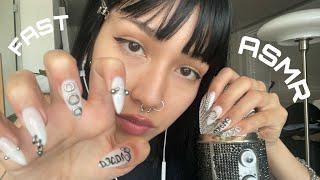 ASMR  Fast & Chaotic Triggers (mouth sounds, mic triggers, nail tapping,…)