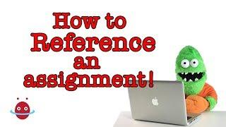 How to reference an assignment using APA 