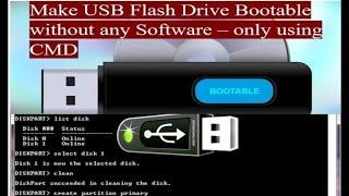 How to create a bootable USB flash drive using CMD -  create bootable USB - bootable USB disk