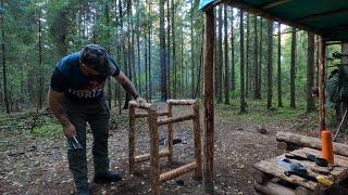 Строительство лесного лагеря | ЛЕСНАЯ МЕБЕЛЬ СВОИМИ РУКАМИ | ЛЕСНОЙ КОМФОРТ | БУШКРАФТ