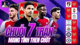 ARSENAL VÀ CHUỖI 7 TRẬN ĐẤU MANG TÍNH QUYẾT ĐỊNH CỦA CẢ MÙA GIẢI