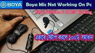 Boya BY M1 Mic Not Working On Pc Windows -10,11. Fix & 100% working.