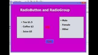 How To Use RadioGroup and RadioButton  in Java Netbeans