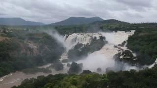 Bharachukki Falls as seen by the DRONE