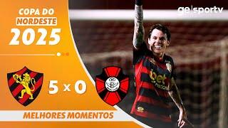 SPORT 5 X 0 MOTO CLUB | MELHORES MOMENTOS | COPA NORDESTE 2025 | ge.globo