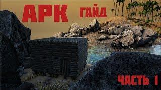 ARK: Survival Evolved гайд (1) Как правильно начать выживать в арк! Карта The Island