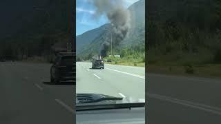 Motorhome fire spreads to gas pump, sends 3 to hospital