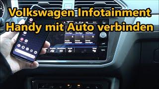 VW mit Handy über Bluetooth mit Auto verbinden koppeln Volkswagen Infotainment Smartphone verbinden