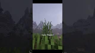 Minecraft shaders with mountain background