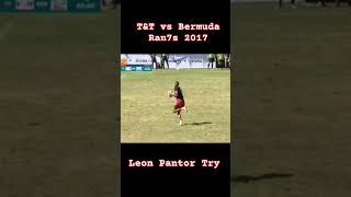 T&T vs Bermuda Ran 7s - Leon Pantor Try #rugby #7s