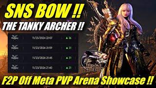 THE TANKY ARCHER SNS BOW !! Off META F2P Build PVP Arena 3 vs 3 Showcase | Warden Class PVP