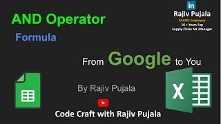 28. Master AND Operator in Excel & Google Sheets | Simplified by a Googler
