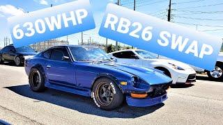 630WHP RB26 240z - BABY R34 GTR RIPPING IT!!