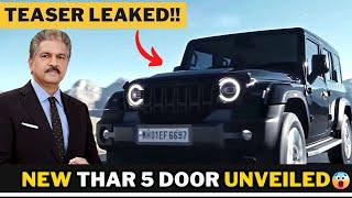 Finally️ Mahindra Thar 5 Door Teaser RELEASED-  Mahindra Thar ROXX - Exterior Unveiled ️