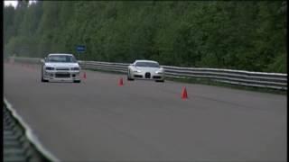 Nissan Skyline R34 GTR vs Bugatti Veyron Drag Race