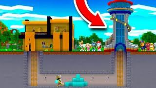 TROLLEO A PAW PATROL CONSTRUYENDO UN TÚNEL SECRETO A LA CASA DE PAW PATROL EN MINECRAFT 