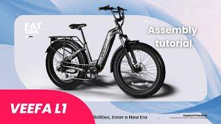 Assembly tutorial for Veefa L1 Step-Thru Fat Tire Electric Bike - best folding  ebikes #ebike