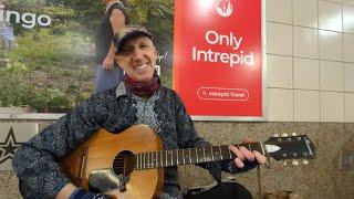 Harry Pierce playing 'Lonesome Whistle' by Hank Williams Sr. @ Sound Transit Westlake Station 3.6.25