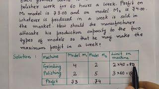 Formulation of LPP | Linear Programming Problem | Operation Research | LPP