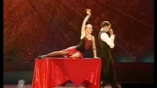 Oksana and Vadim Tango on the table