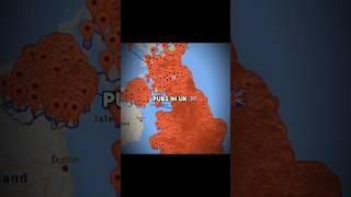 Pubs in UK VS Churches In Poland  | #edit #geography #shorts #mapping
