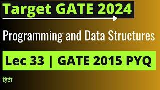 Lec 33: GATE 2024 Preparation | GATE 2015 PYQ By Jayesh Umre