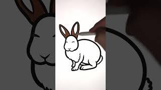 How to Draw a Rabbit | Drawing and Coloring Pets #art #drawing #howtodraw #animals #rabbit