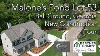 New Home Construction in Ball Ground Georgia, Malone's Pond Lot 53 Property Tour