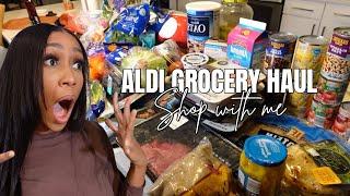 GROCERY SHOP WITH ME VLOG $100 ALDI GROCERY HAUL HIGH PROTEIN LOW CALORIE FOOD HAUL + HEALTHY FOODS