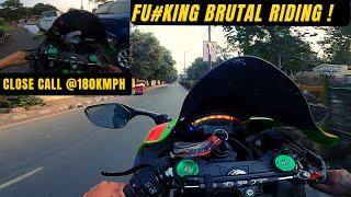 Brutal zx10r street riding at 200kmph  wheelie time 
