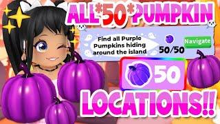 *DAY 27* ALL 50 *PURPLE PUMPKIN* LOCATION!! in Adopt Me! (roblox) HALLOWEEN