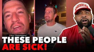 Pro Palestine Protesters HARASS US Veteran For TELLING THE TRUTH!