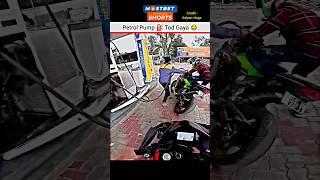 Petrol Pump  Tod Diya #crash #roadrage #shorts #bike #rider #youtubeshorts #motovlog #petrolpump