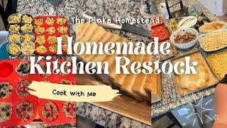 Homemade Kitchen Restock | HOMESTEAD WITH ME | Postpartum Meals & Snacks for a Friend