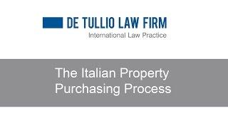 The Italian Property Purchasing Process