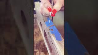 Cribbage Board Knot Filling with Starbond Brown Medium Super Glue. Video by @adventures.with.katrina