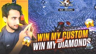  LIVE : Win My Custom = Win My Diamonds  | Free Fire LIVE ROOM ”