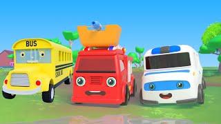 Wheels On The Bus Dance Party + More Nursery Rhymes & Kids Songs - Fun Cars Cartoon for Kids